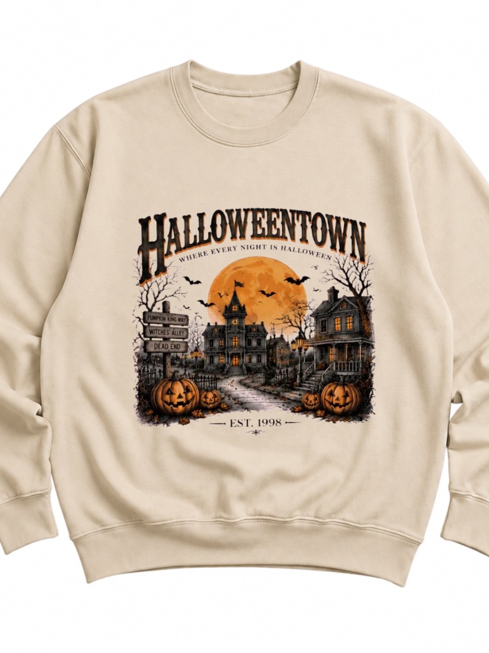 Sand Halloweentown Graphic Crewneck
